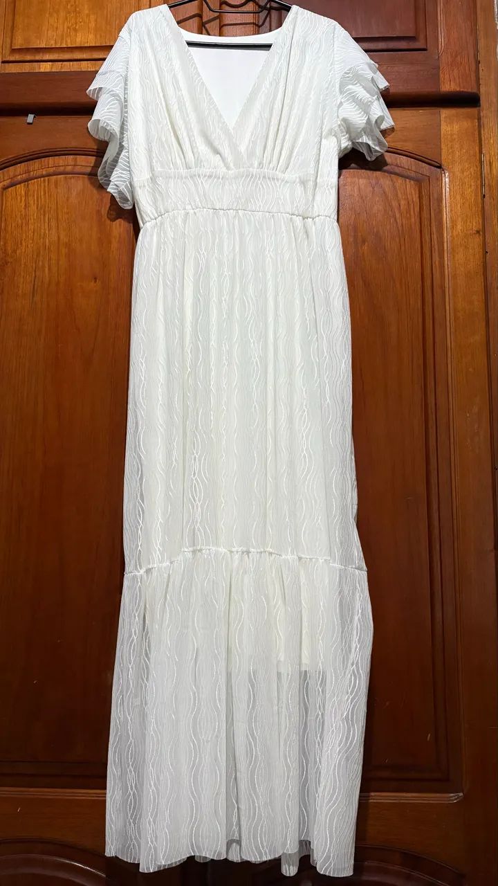 Vendo Vestido branco usado 1 vez  - Foto 2