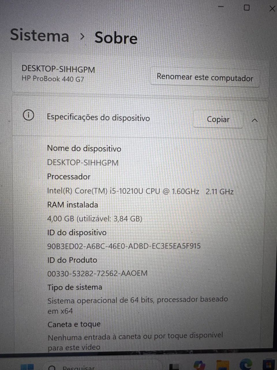 HP Probook 440 G7