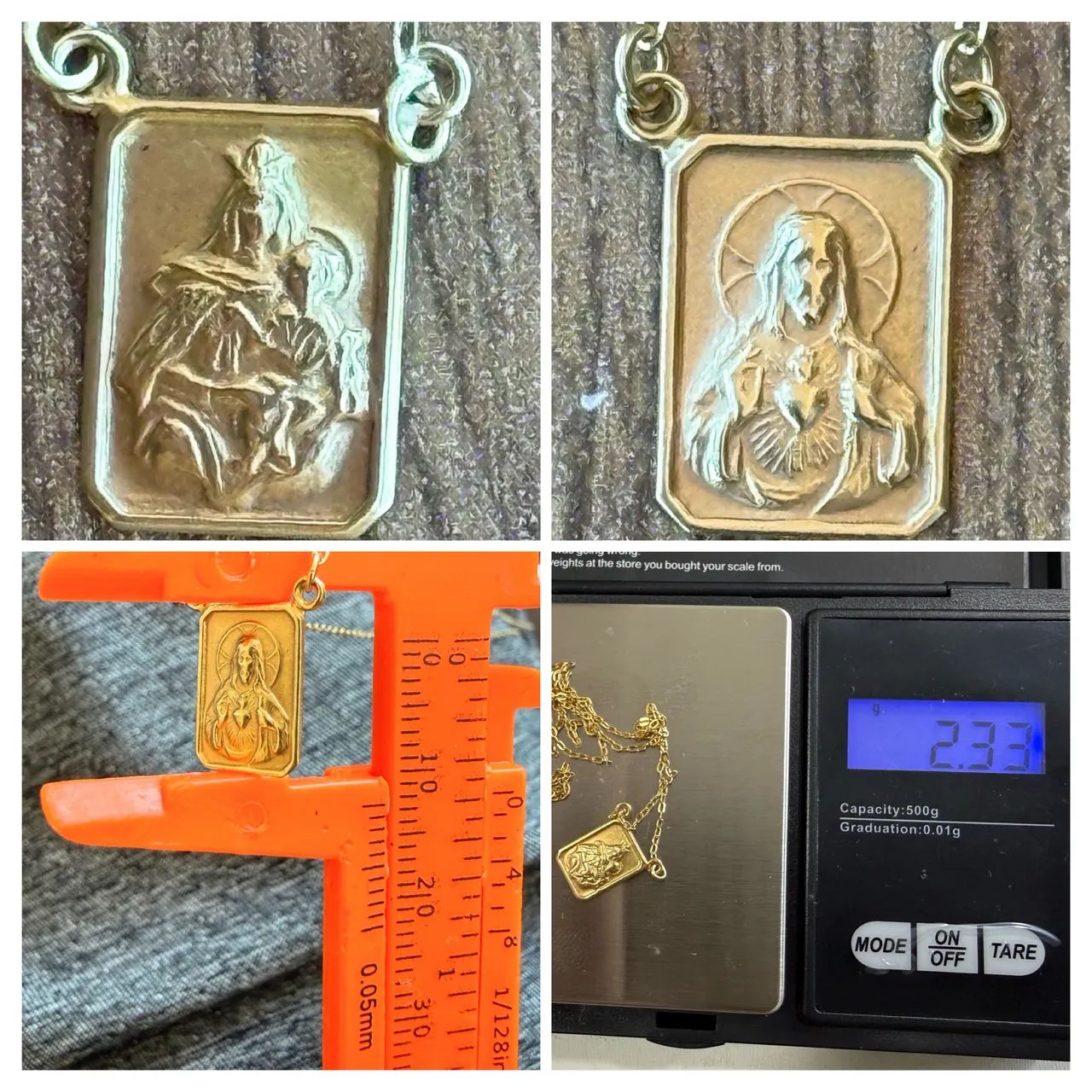 Escapulário em Ouro 18K