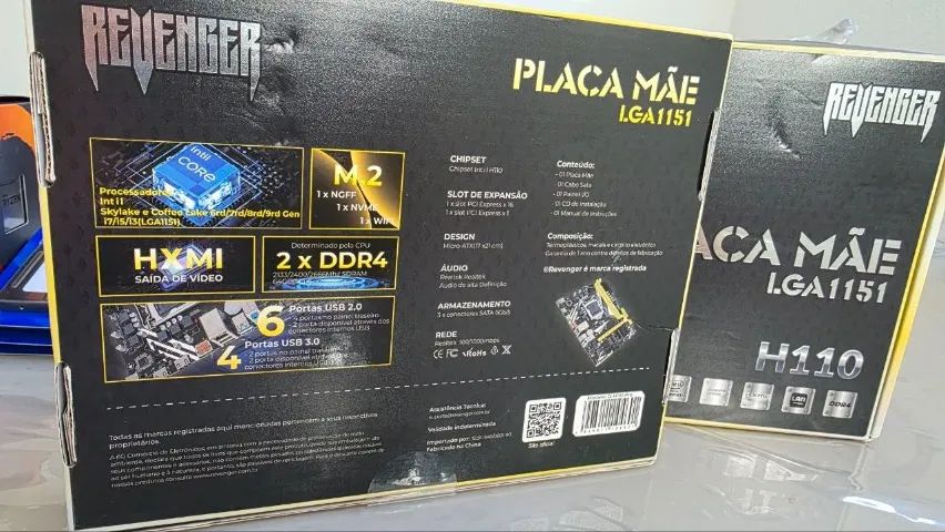 PLACA MÃE H110 REVENGER LGA1151 6º7º8º9º GERAÇÃO INTEL - Foto 4