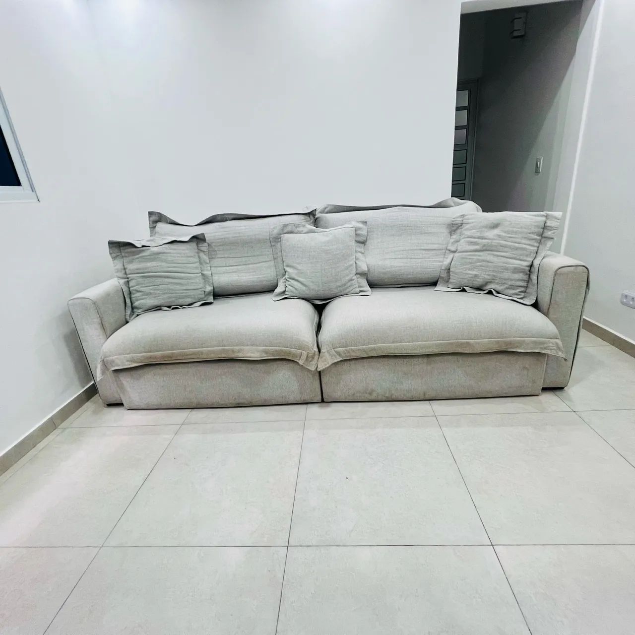 Sofá retrátil de linho - Foto 4