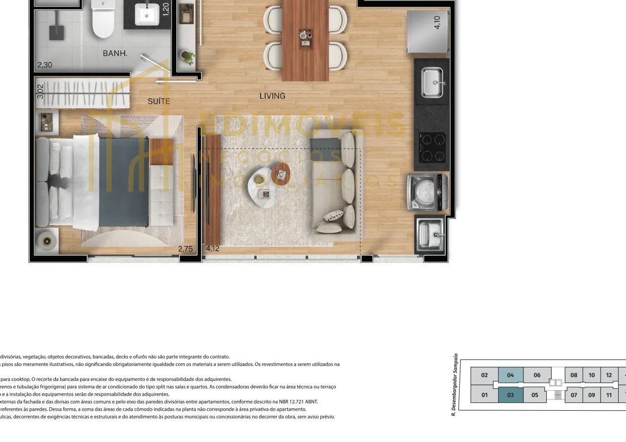 Praia do Canto| Apartamento 1 quarto com lazer completo e funcional - Foto 5