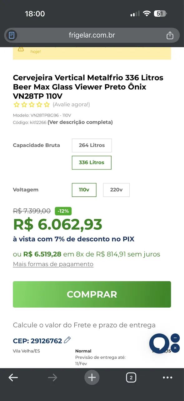 Cervejeiro Metalfrio 336 litros 127v Slim inox  - Foto 4