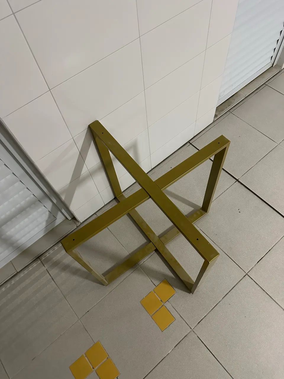 Base de Mesa Moderno Aço Dourado 150cm - Foto 2