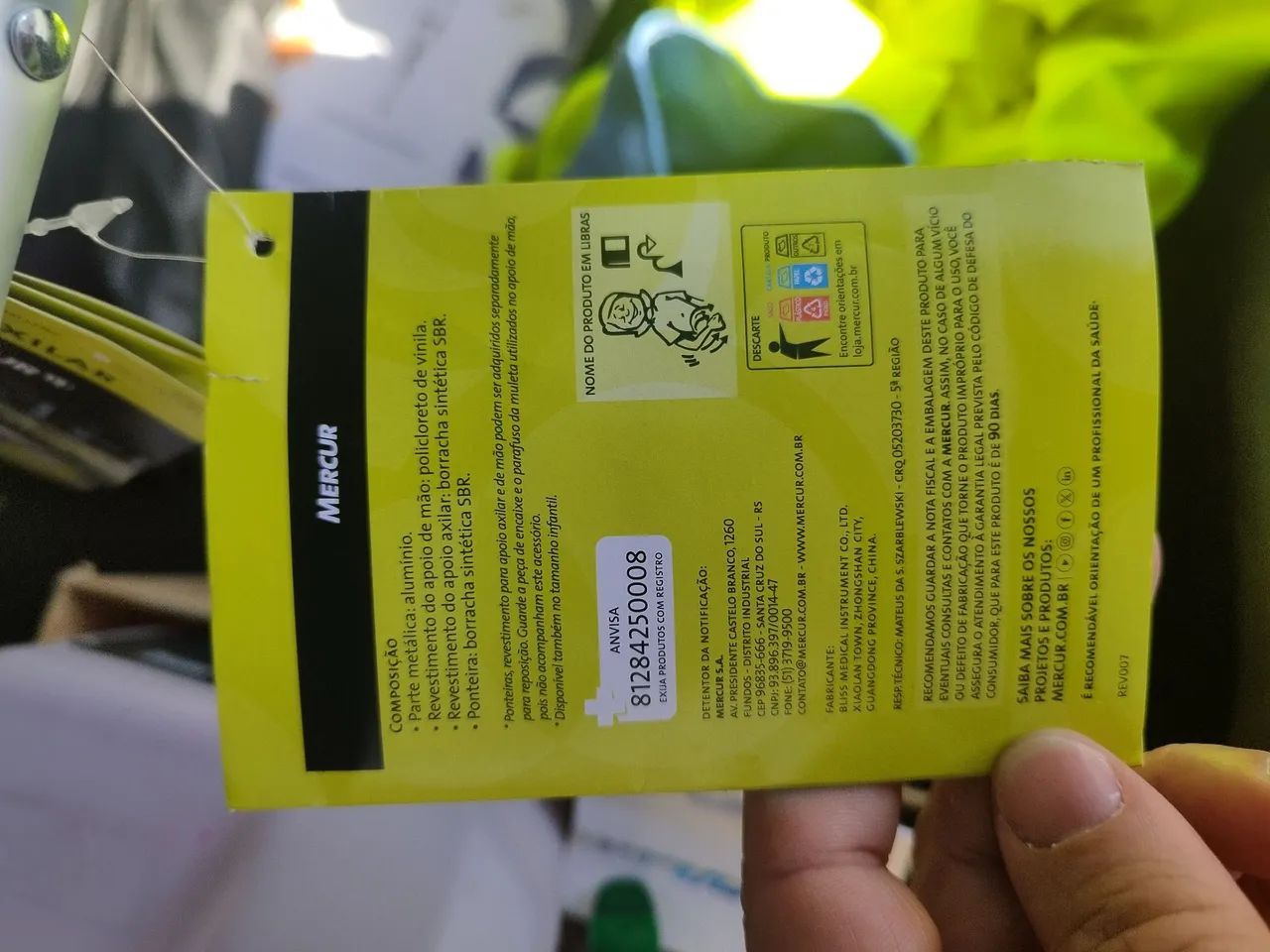 Par de muleta axilar Mercur com Nota fiscal  - Foto 3