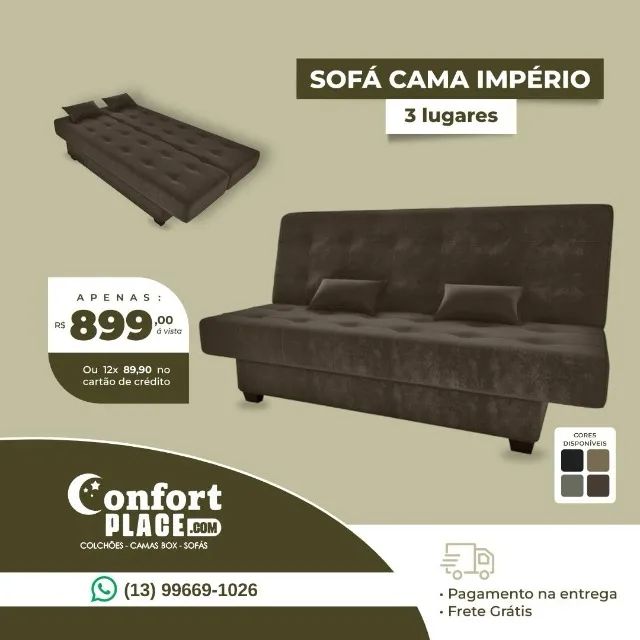 Sofá Cama Império Direto da Fabrica Frete Grátis  - Foto 2