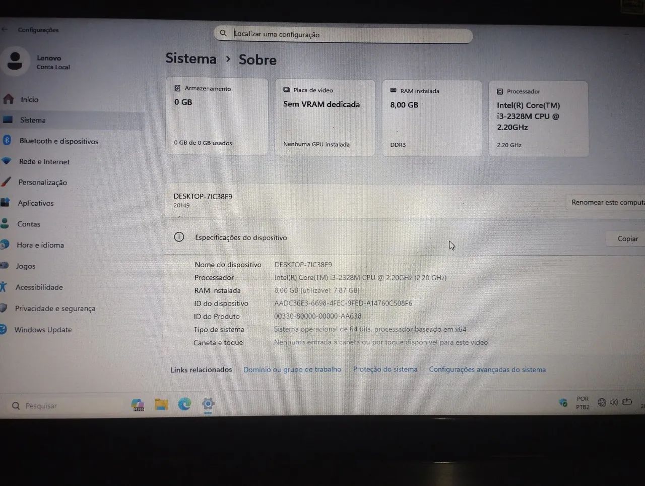 Notebook Lenovo i3 8GB RAM Entrego - Foto 4