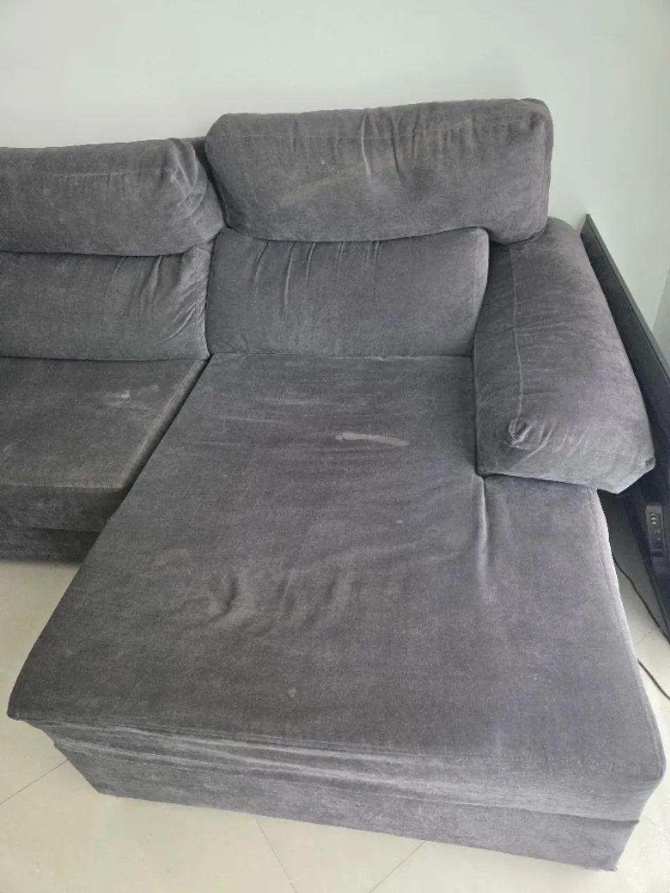 Sofa Retrátil reclinável Cinza - Foto 4