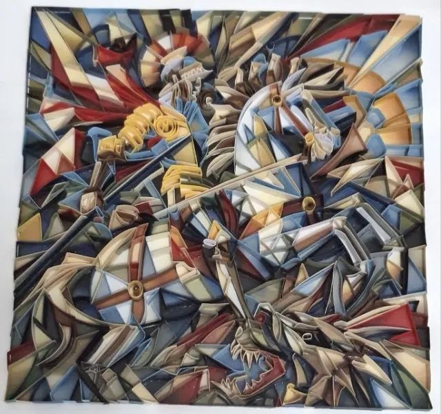 Quadro Quilling - São Jorge - Foto 2