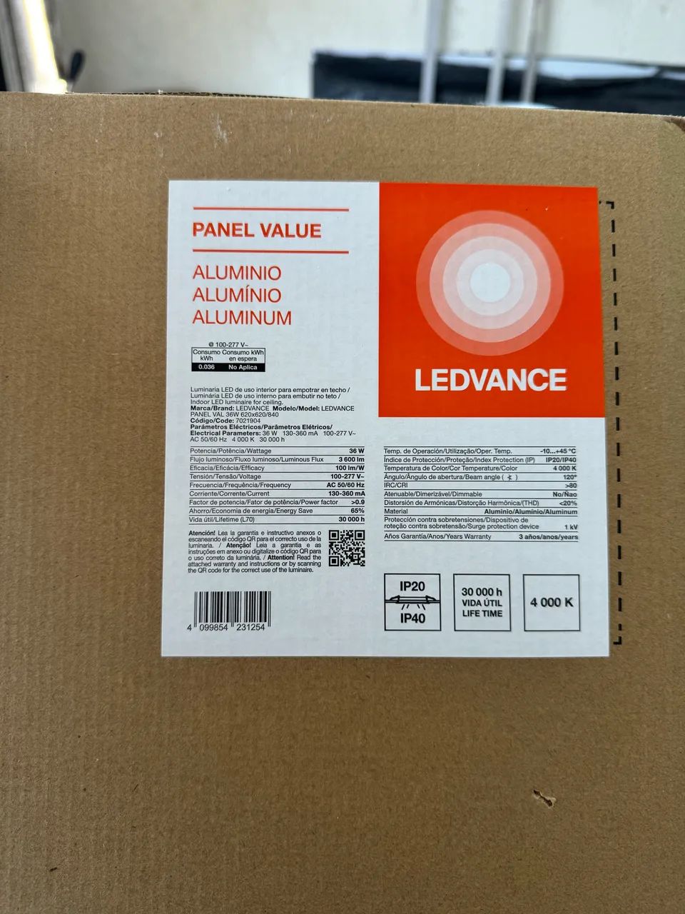 5 lâmpadas LEDVANCE 4.000 (62x62)