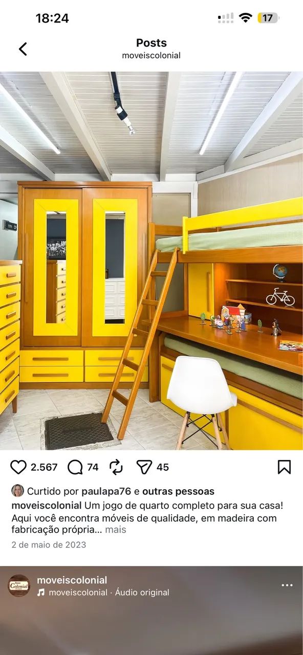 CAMA BELICHE COM ESCRIVANINHA E CAMA AUXILIAR, MADEIRA MACIÇA! 