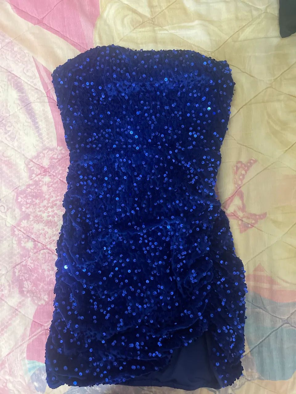 Vestido de Paetê Azul 