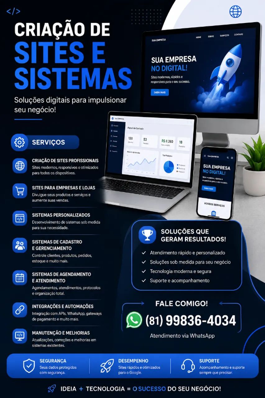 Criação de Sites e Sistemas Personalizados ?