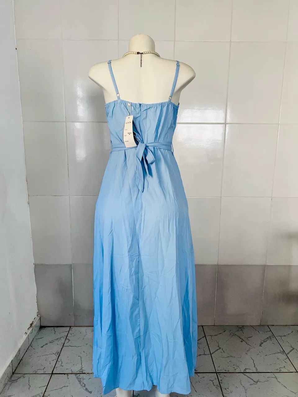 Vestido longo azul claro  - Foto 4