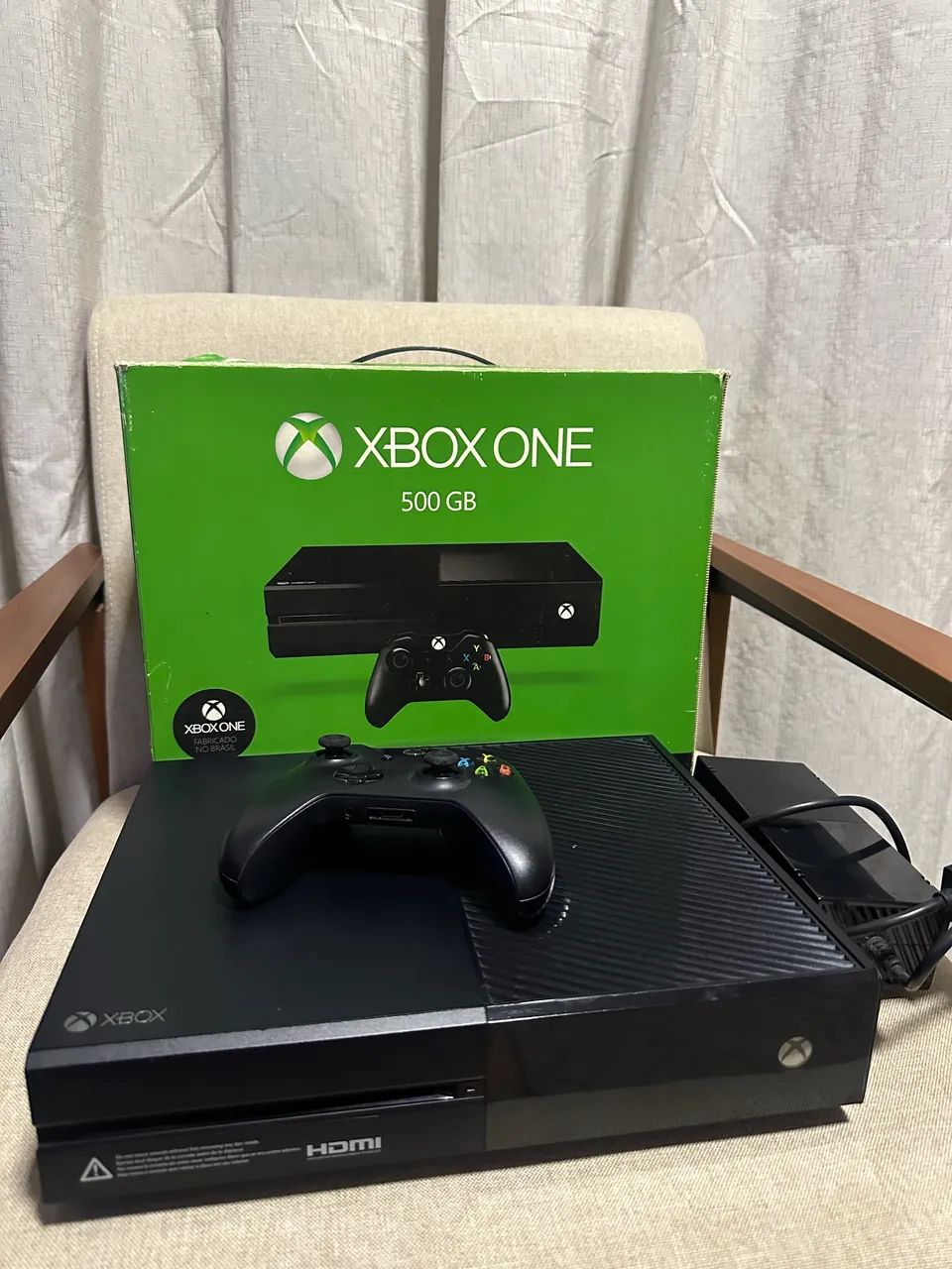 Xbox One Fat 500gb + Controle + Fonte + Caixa - Foto 2
