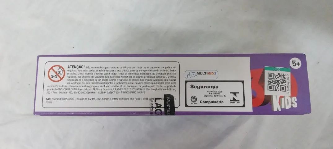 Quebra Cabeça Super 3D Modelo Dinossauro Pré-História - São 2 iguais - 100 Peças Multikids - Foto 4
