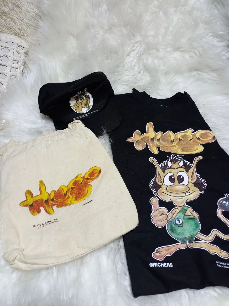 2 Kit Vintage Hugo Game Anos 90 (CNT/Gazeta) -  Camiseta + Boné + Bag - Foto 2