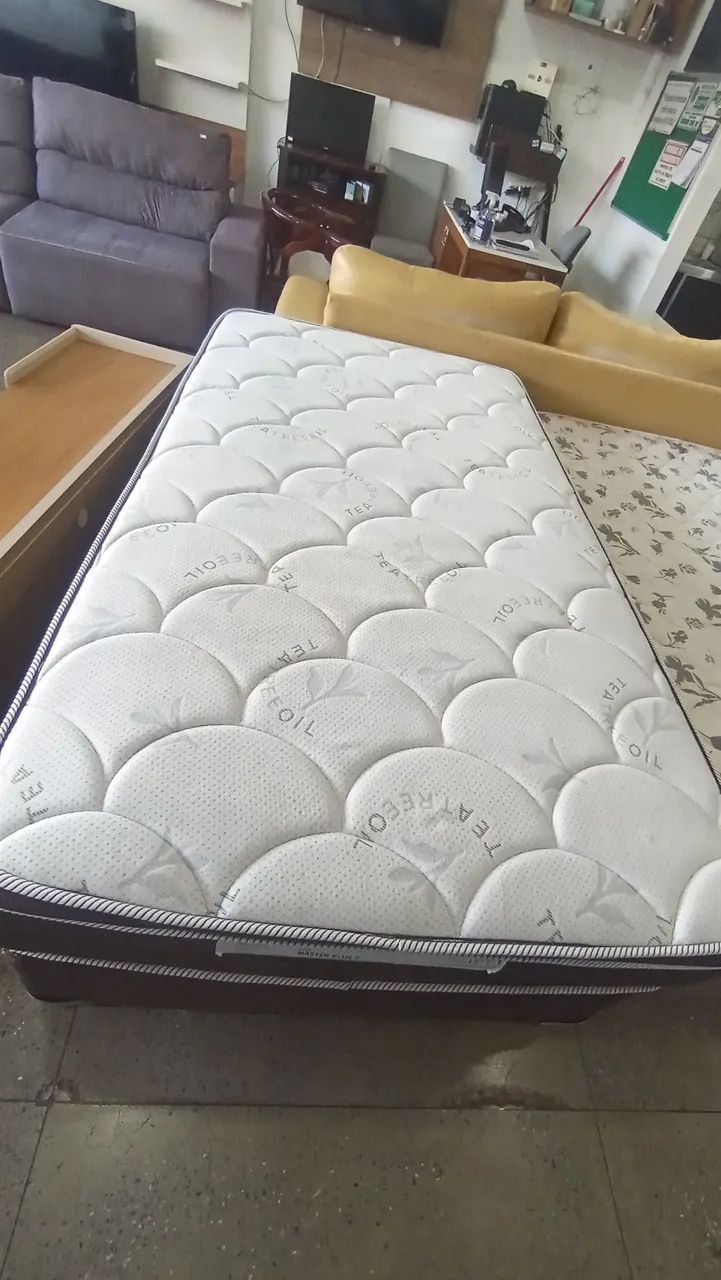 Cama box viuvão molas ensacandas bambú  - Foto 3