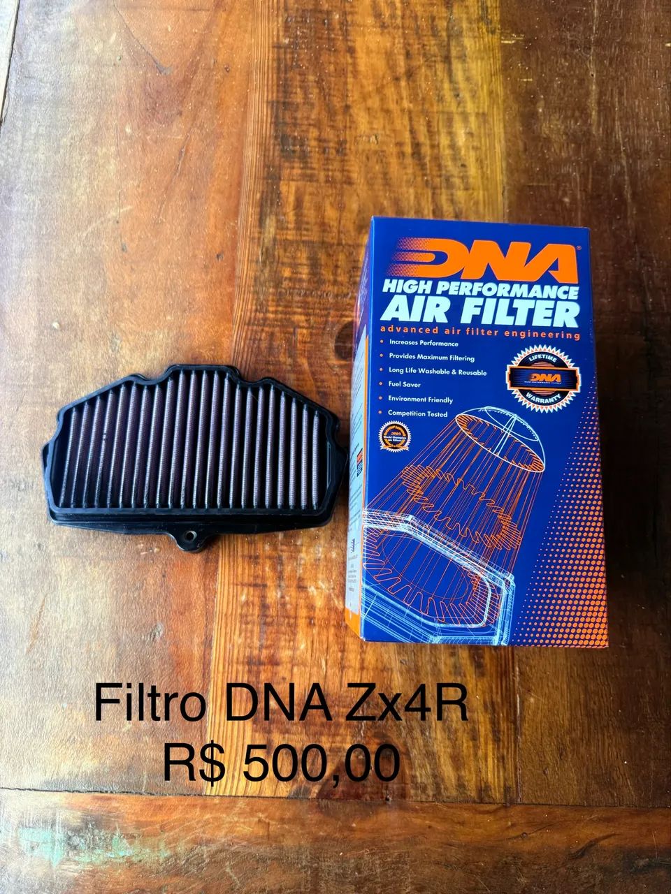 Filtro de ar esportivo DNA Kawasaki ZX4 - Peças para motos