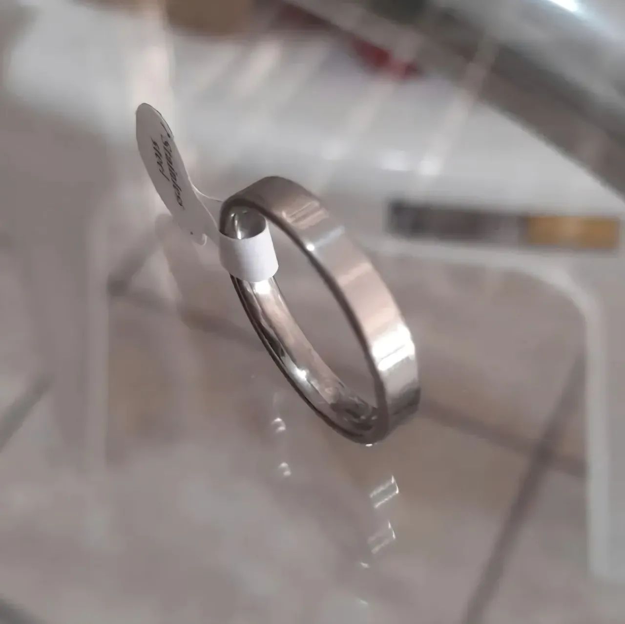 Alianças Prata Reta 4mm Compromisso/Noivado - Foto 4