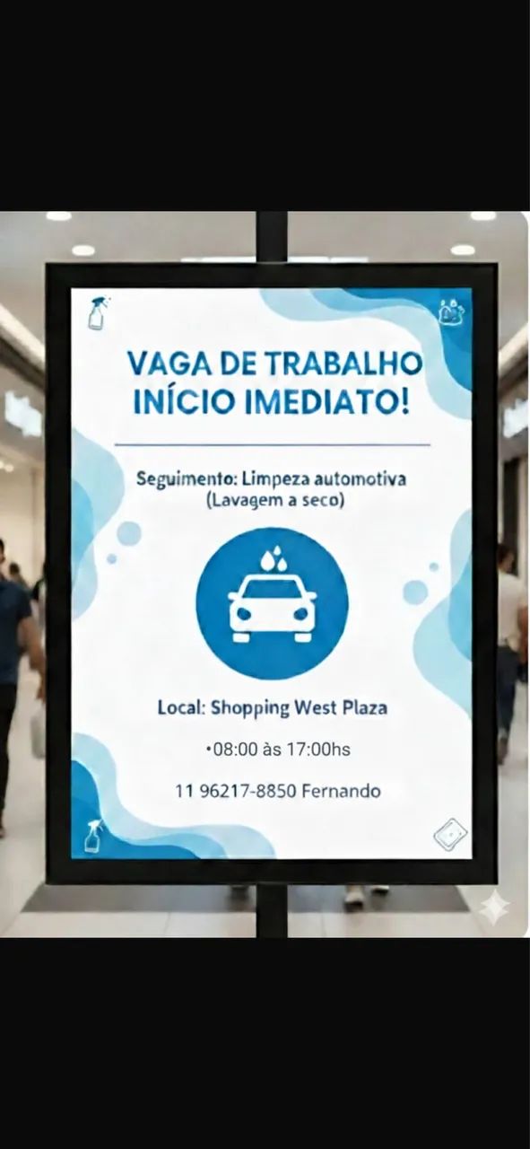 Vaga para início imediato 