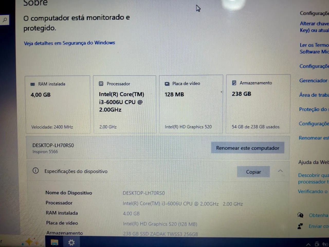 Notebook Dell Core i3 Ssd 256gb - Foto 2