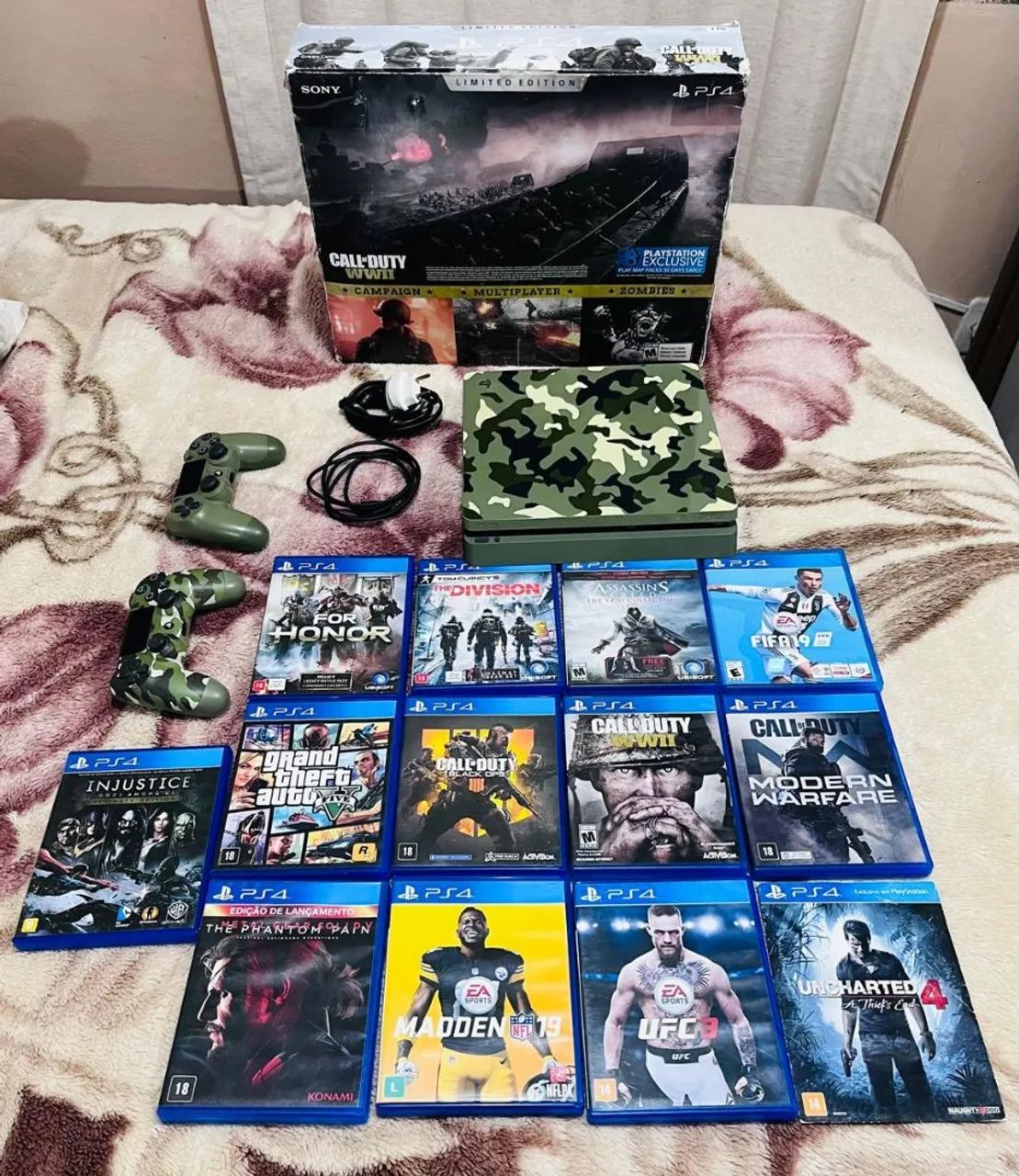 PlayStation 4 Com dois Controles e 13 Jogos... - Foto 2