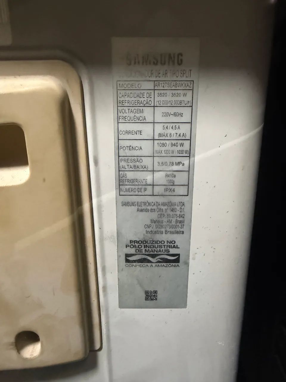 Split samsung 12 btus windfree 