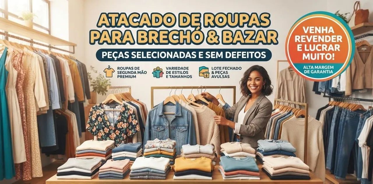 Roupas Reuso para Bazar e Brechó 