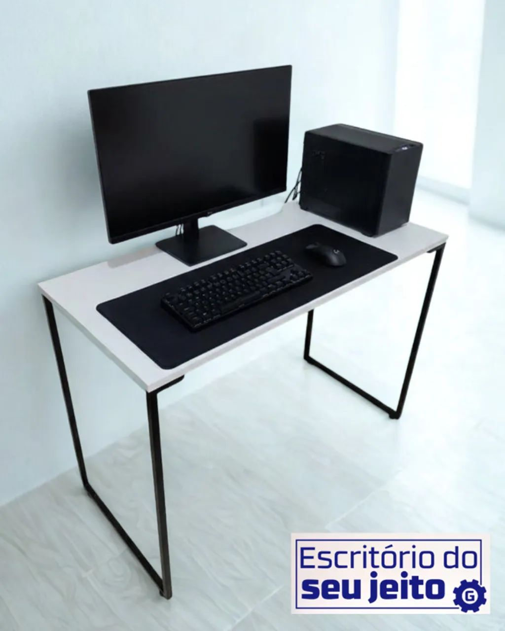 Escrivaninha NOVA Mesa Estilo Industrial Multiuso para Notebook de Estudo Computador Birô