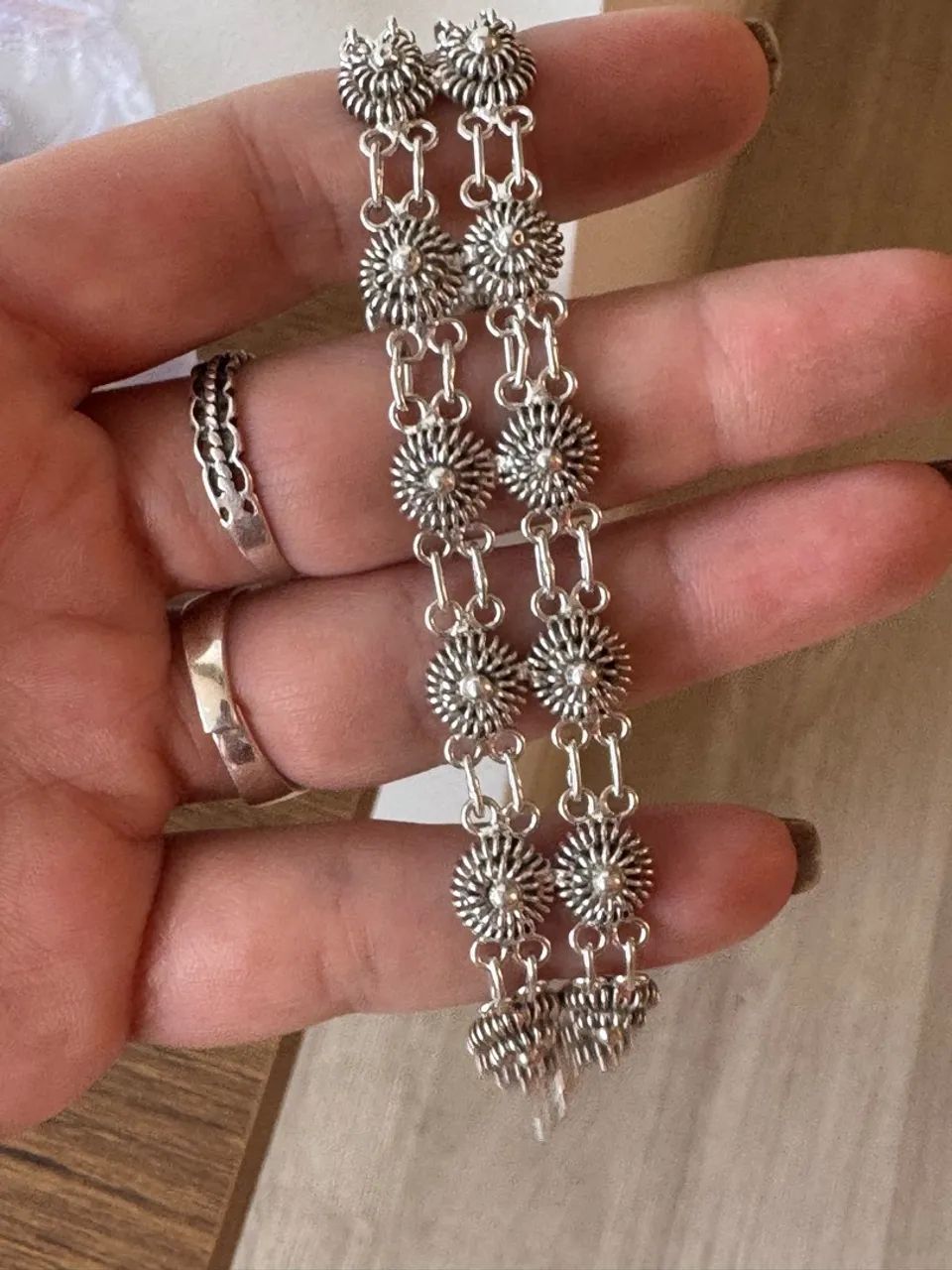 Pulseira prata bali feminina 