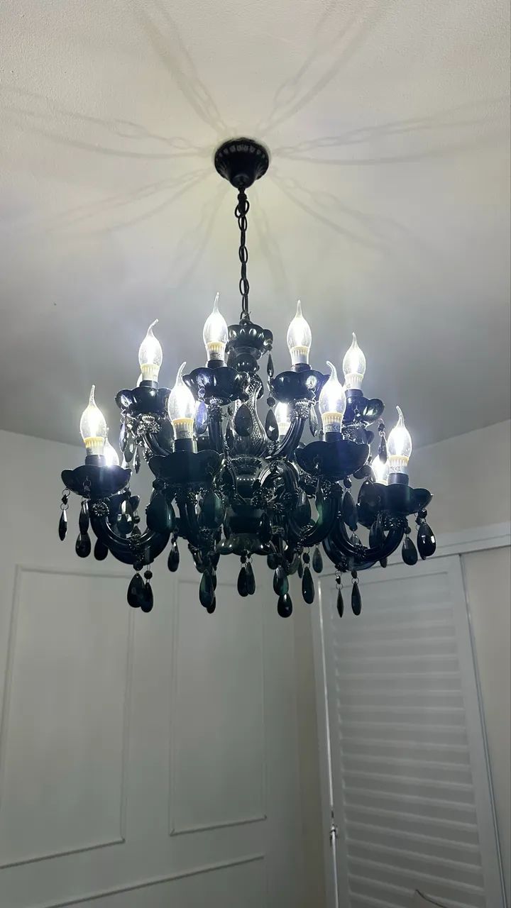 Lustre candelabro preto  - Foto 2