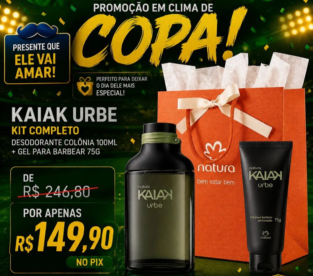 Kit Kaiak Urbe +Gel para barba dia dos pais