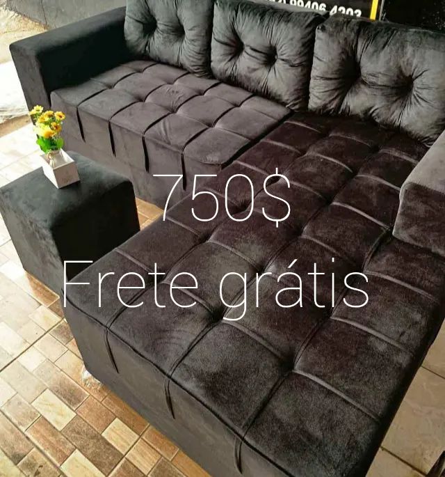 Sofá chaise! Valor 750 frete grátis  - Foto 4