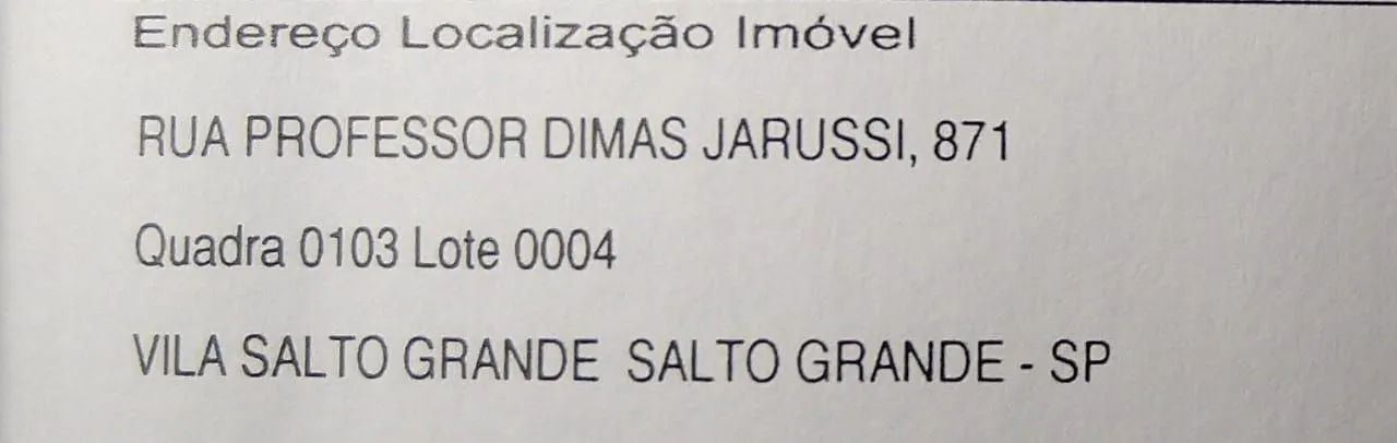Terreno em Salto Grande 