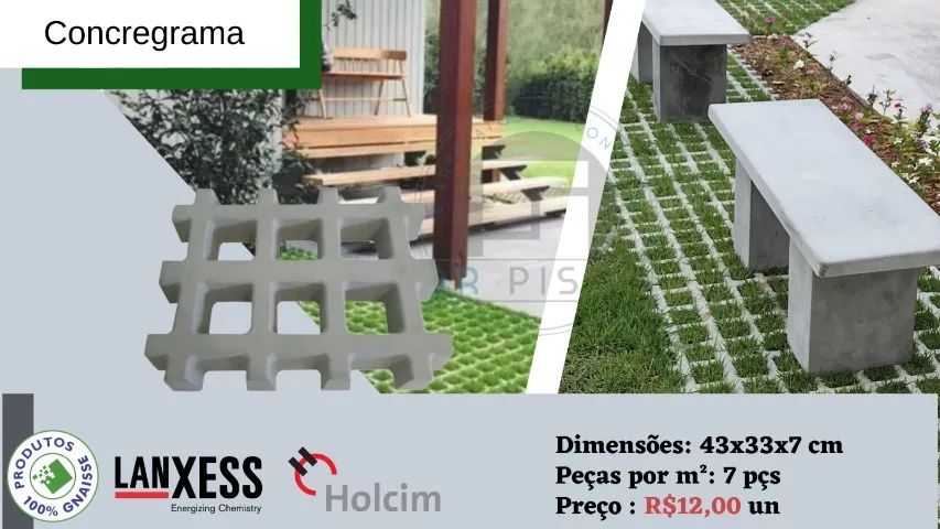 Peças Concreto, Ladrilhos, piso tatil chapeu de muro - Foto 4