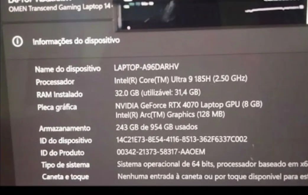 Notebook Hp OLED 3k 120hz rtx4070 - Foto 2