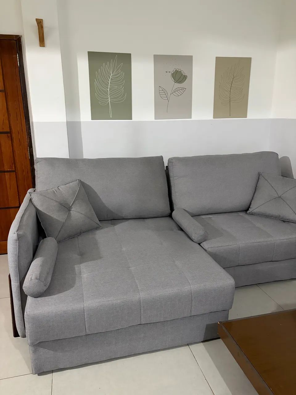 Sofá linho cinza  - Foto 3