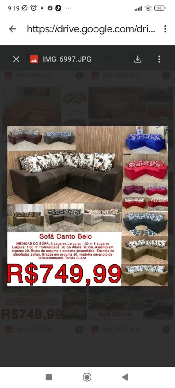 Sofá de canto 