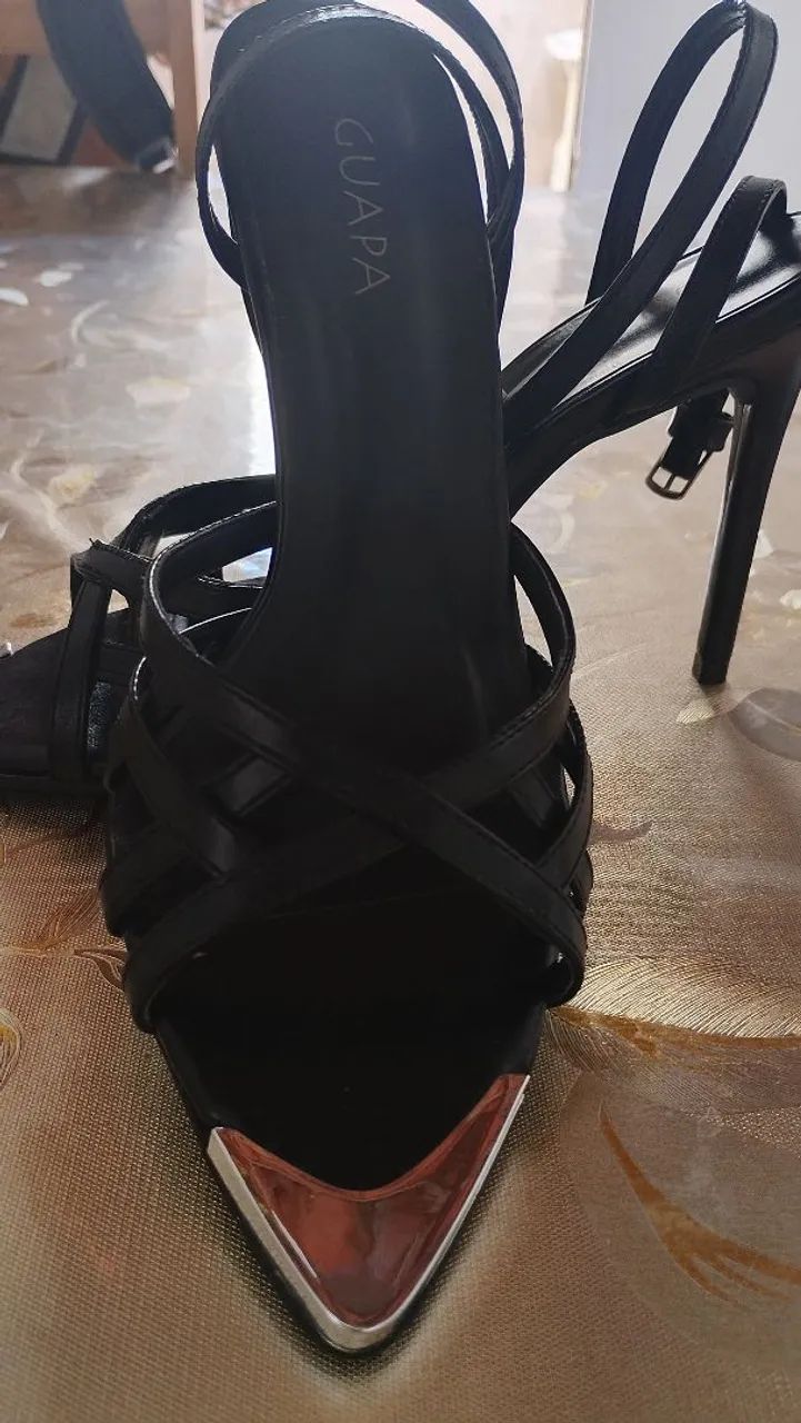 Sandália Alta Preta  - Foto 2