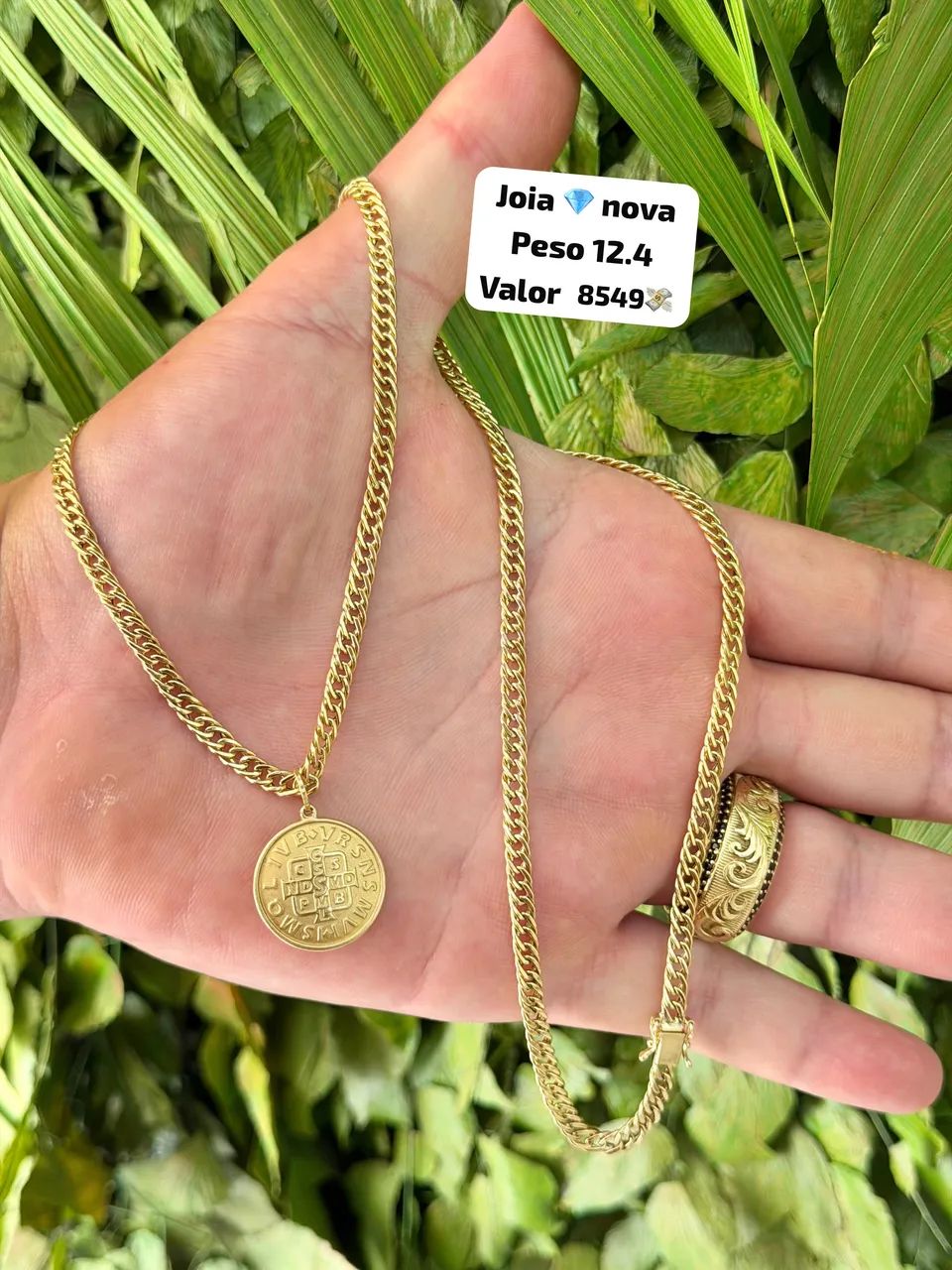 Corrente de ouro 18k 12.4g Nova