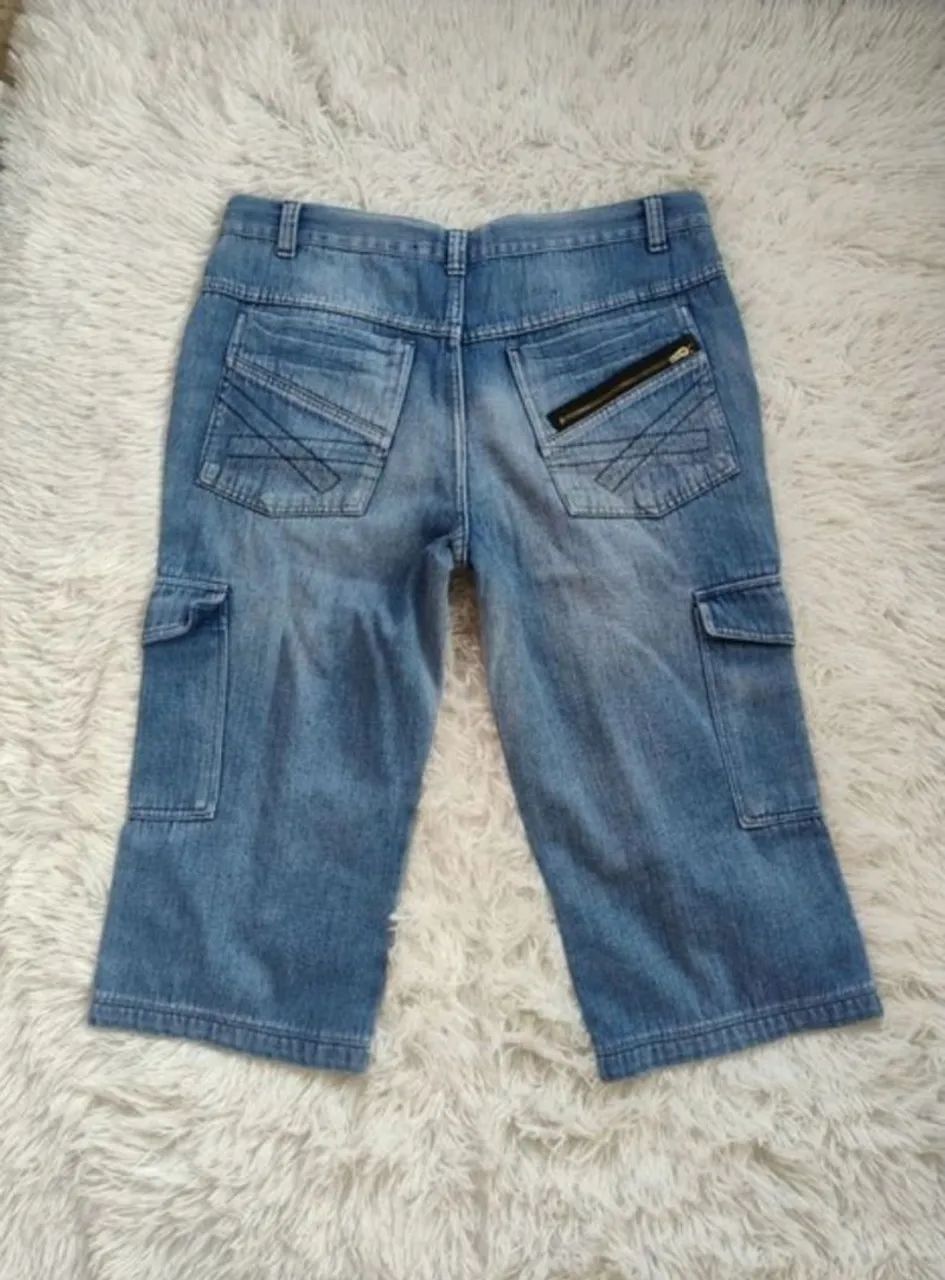 Bermuda Jeans Masculina Cargo GG - Foto 3