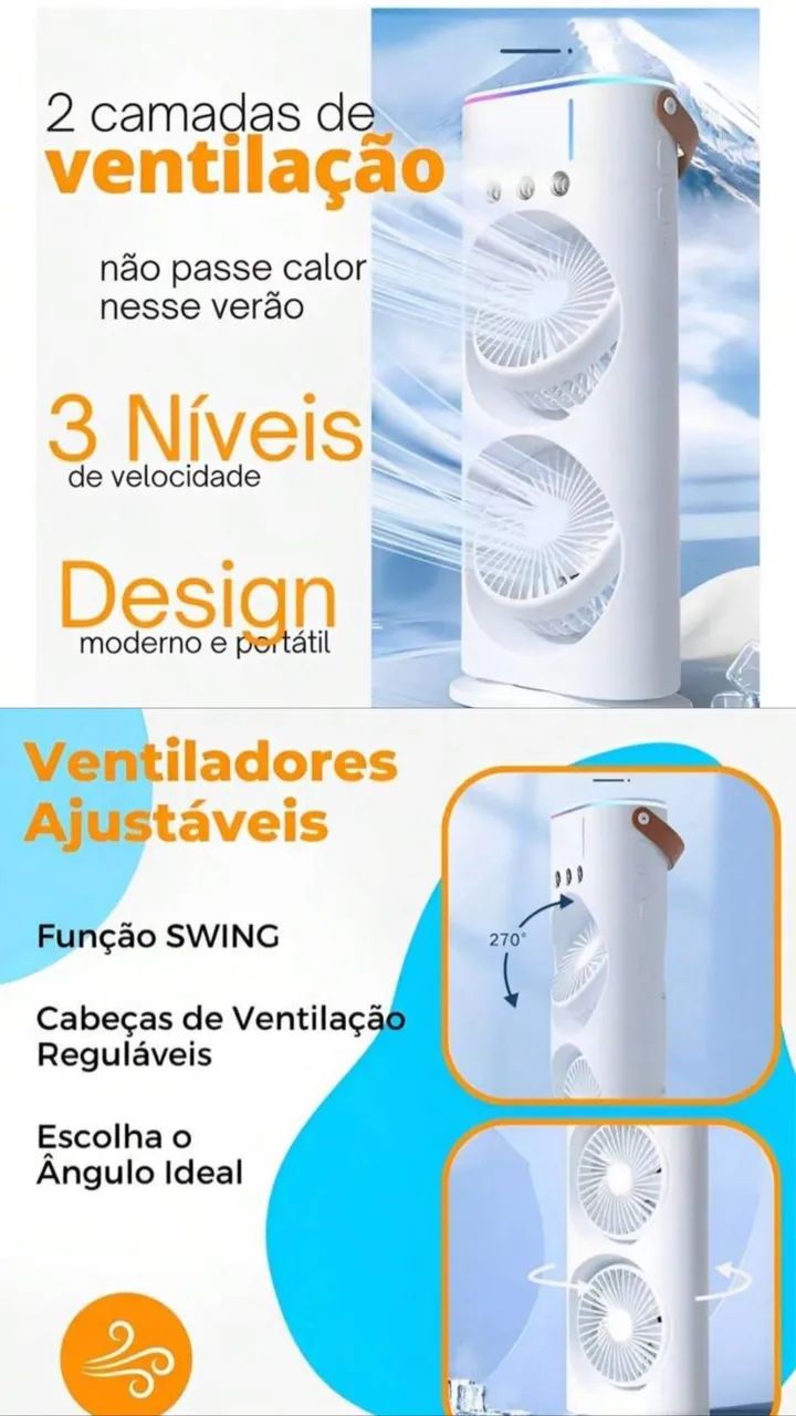 4 unidades de Ventiladores Portáteis para várias ocasiões, incluindo acampamento - Foto 5