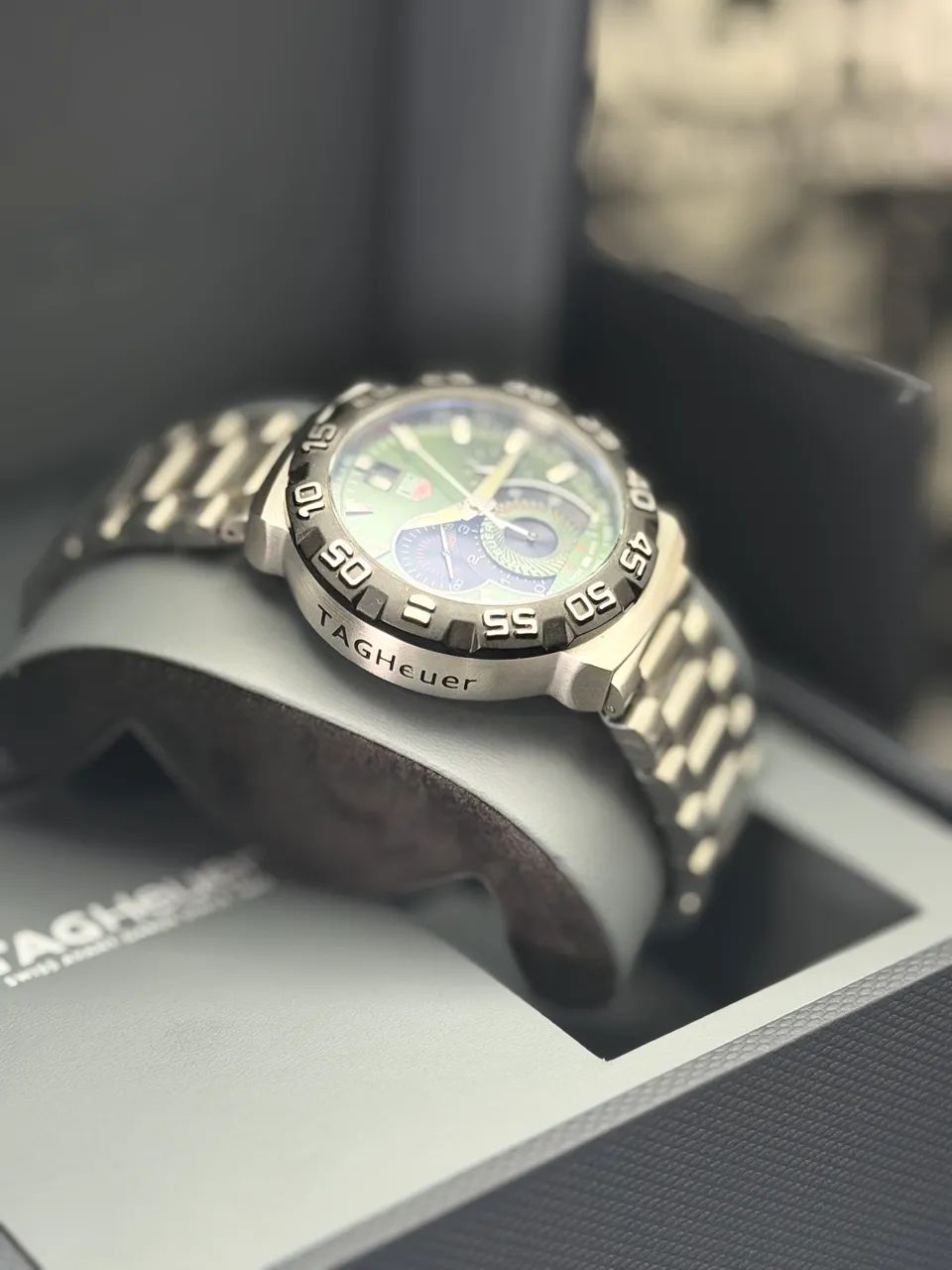 Relogio Tag H. Formula 1 - Verde - Cronógrafo - Top - Quartzo - 43mm - Safira - Foto 4