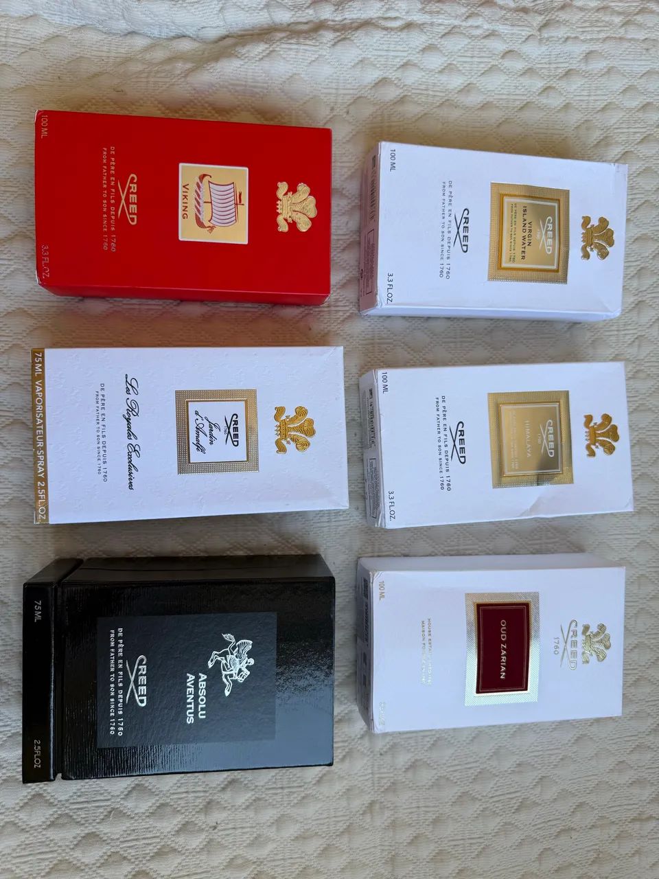 caixas VAZIAS creed 100 ml 