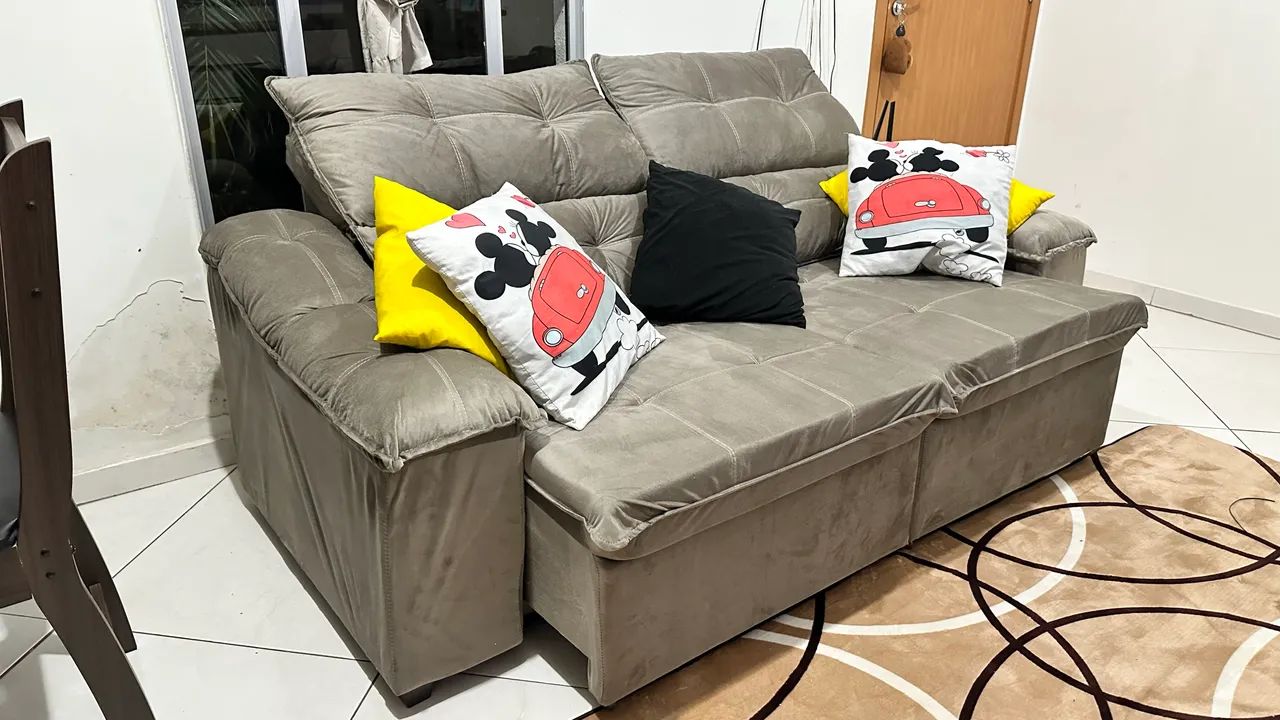 Sofá retrátil e inclinável molas ensacados novo - Foto 3