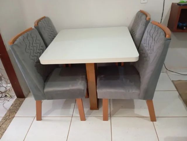 mesa de jantar paula com 4 cadeiras  - Foto 2