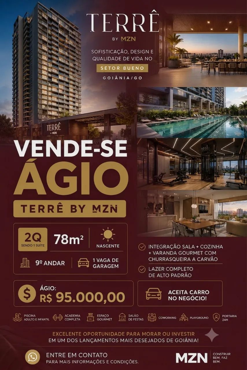 Vendo Ágio Terre By MZN 2Q 78m