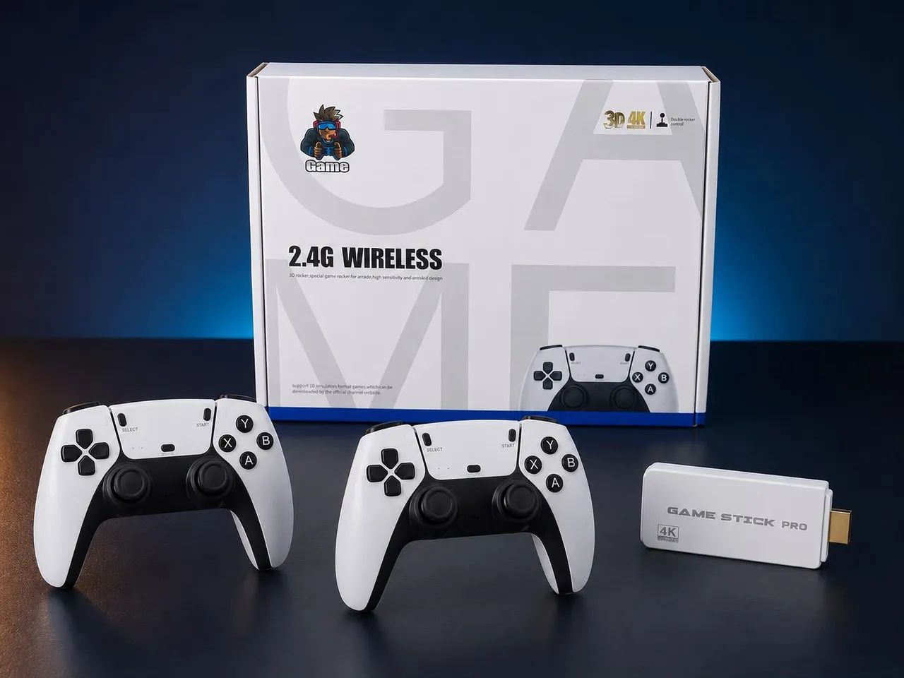 Game Stick Pro 4K com 2 Controles Sem Fio - Foto 2