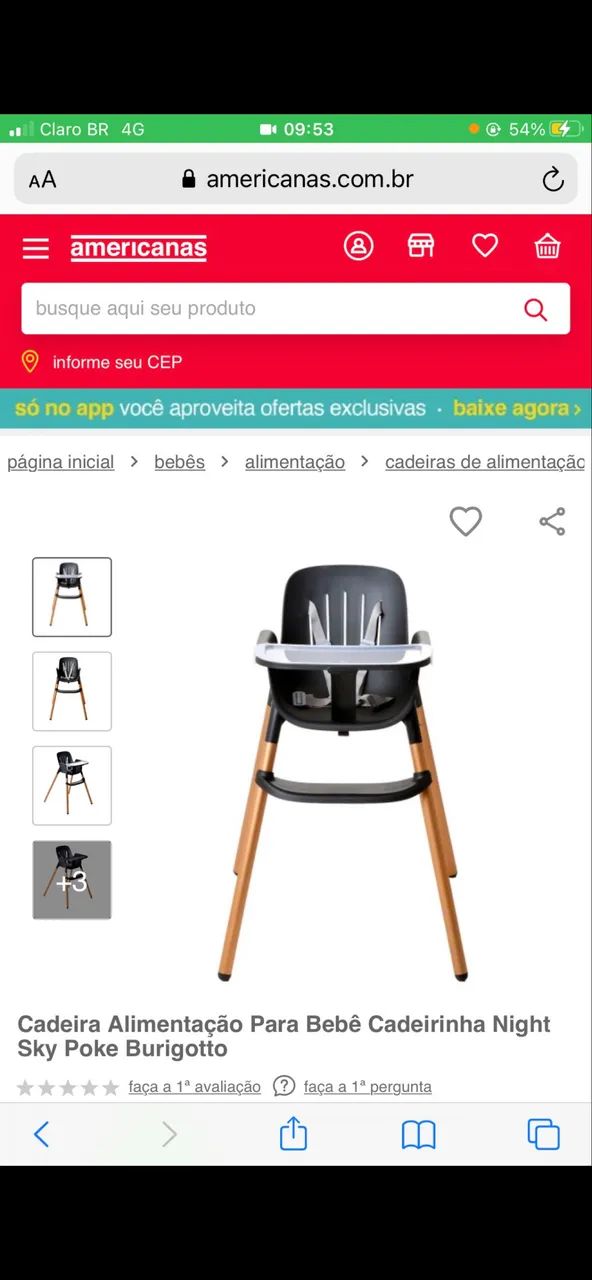 Cadeira de alimentação burigotto